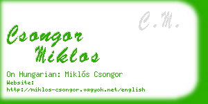 csongor miklos business card