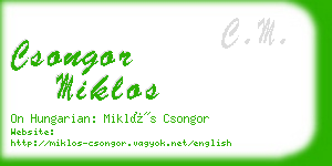 csongor miklos business card